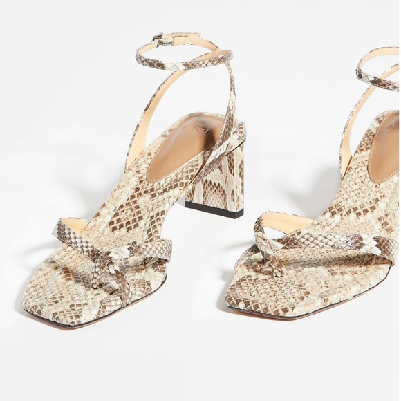 Alexandre Birman Nelly Square 50 Peyton multi Natural Exotic Sandals size 36/6 - Picture 2 of 13